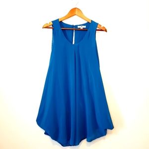 Silk Turquoise Draped Dress